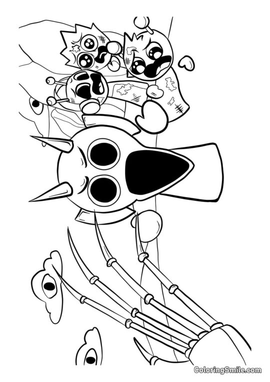 Horror Sprunki Derpl z Przyjaciółmi - Kolorowanka