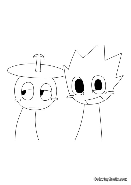 Sprunki Klyukr i OVAKS - Kolorowanka