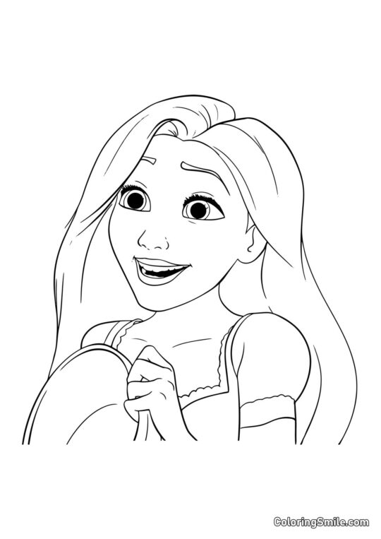 Roszpunka Dowiaduje się o Wspaniałych Nowinach - Kolorowanka