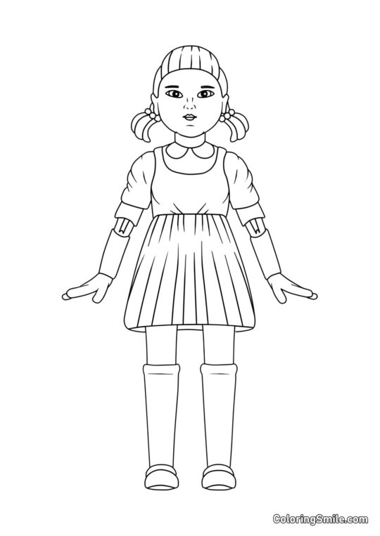 Laleczka z Squid Game - Kolorowanka