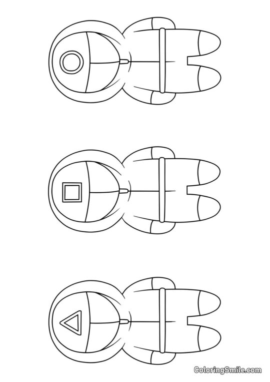 Ochrona z Squid Game - Kolorowanka