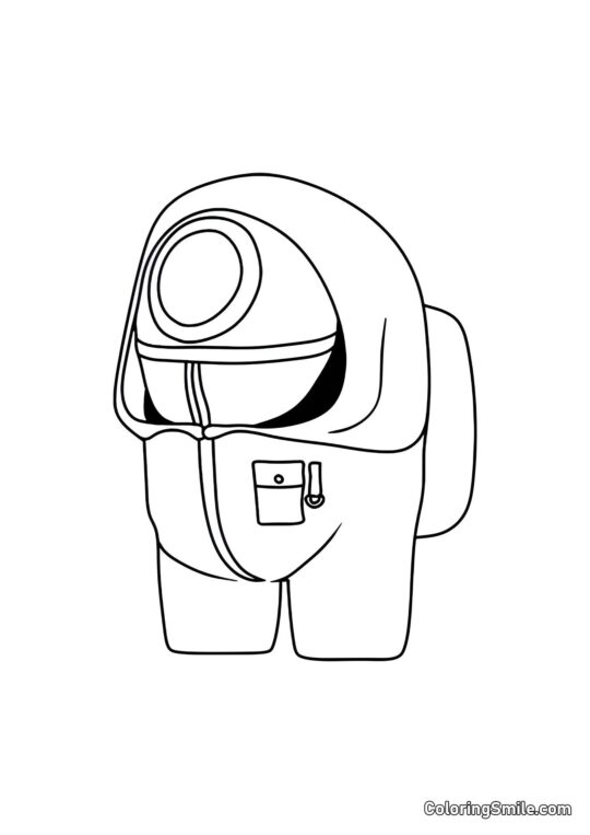 Among Us w stylu Squid Game - Kolorowanka