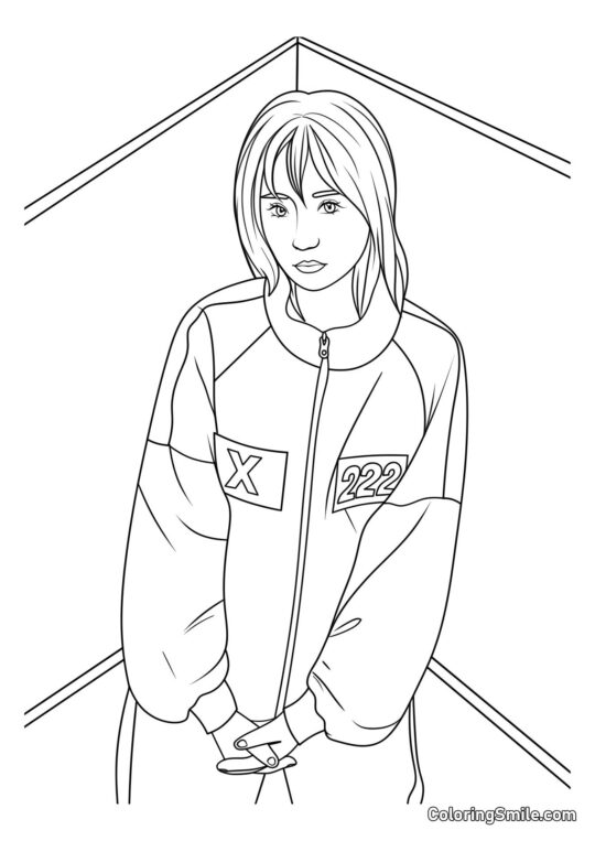 Gracz 222 z Squid Game 2 - Kolorowanka