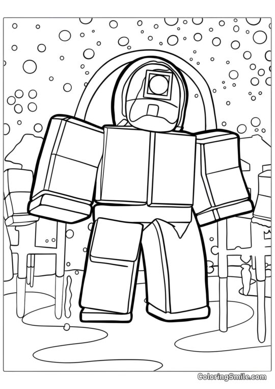 Squid Game w Roblox - Kolorowanka