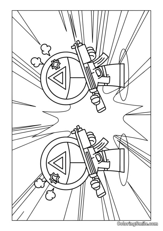 Sprunk w stylu Squid Game - Kolorowanka