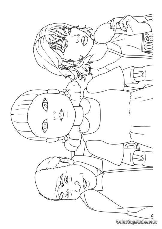 Laleczka i Gracze Squid Game - Kolorowanka