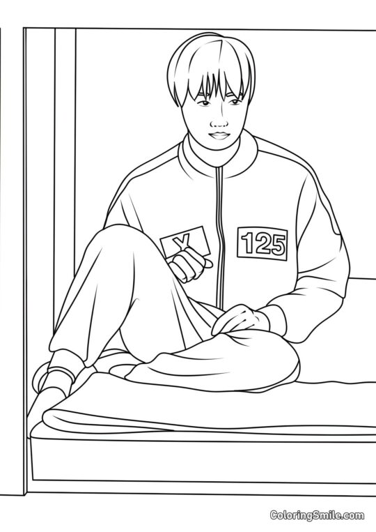 Gracz 125 z Squid Game 2 - Kolorowanka