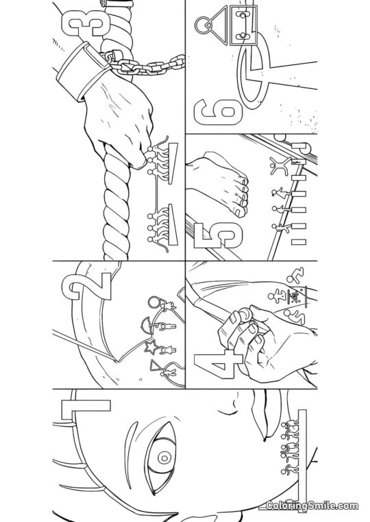 Wszystkie gry z Squid Game Sezon 1 - Kolorowanka