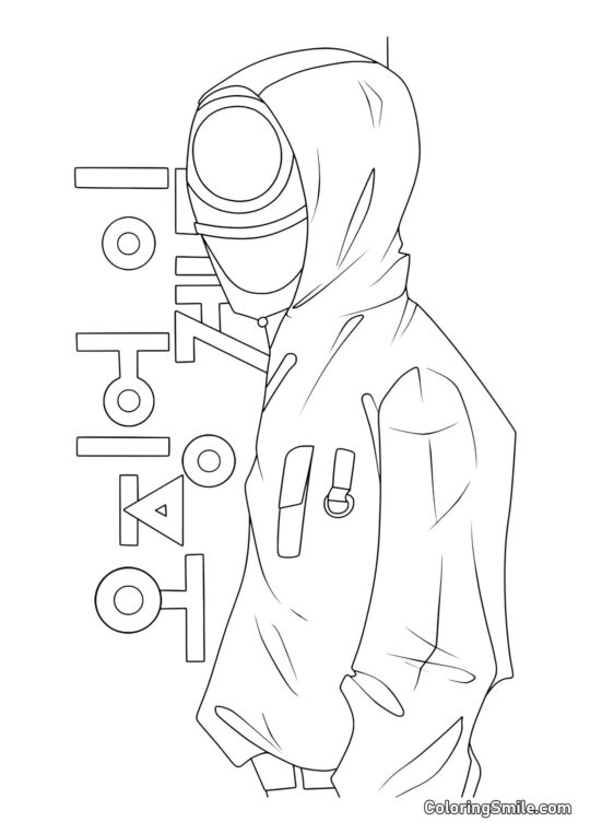 Strażnik z Squid Game - Kolorowanka