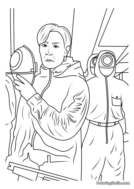 Son Gi-Hun z Squid Game 2 - Kolorowanka