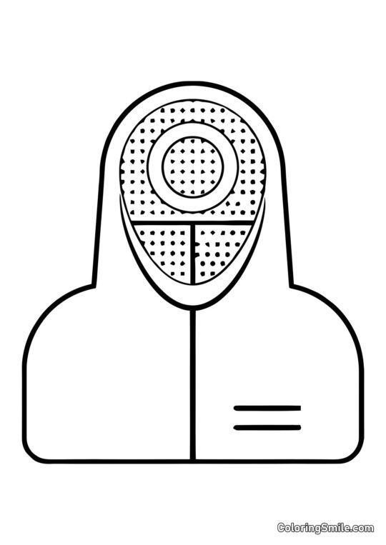 Pracownik z Squid Game - Kolorowanka