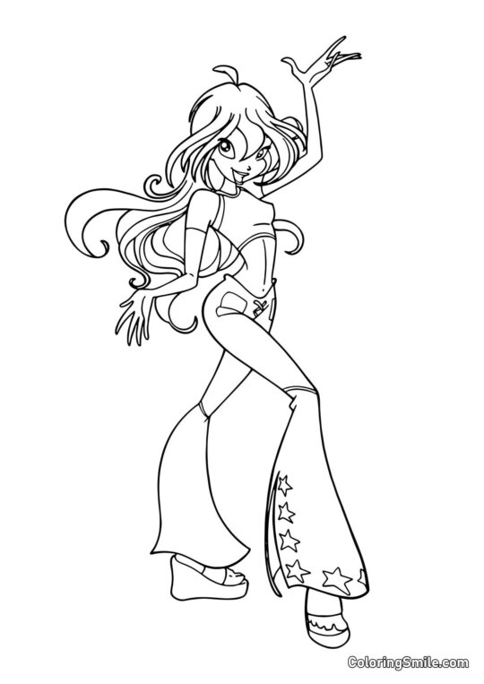 Bloom w Ulubionych Dżinsach - Kolorowanka