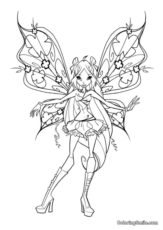 Piękna Wróżka Flora - Kolorowanka