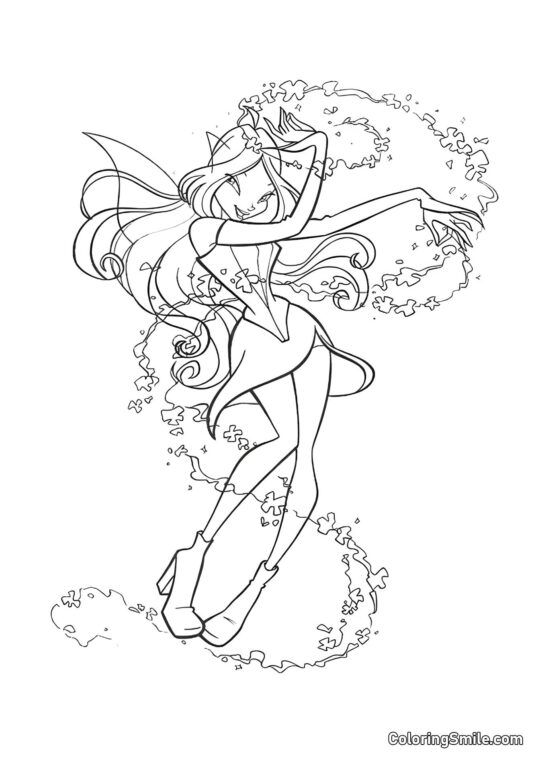 Magiczna Wróżka Flora - Kolorowanka