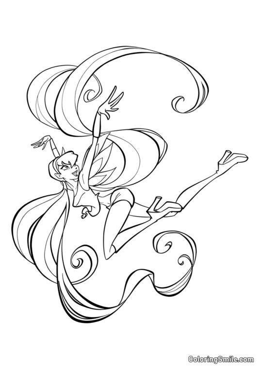 Stella – Czarownica - Kolorowanka