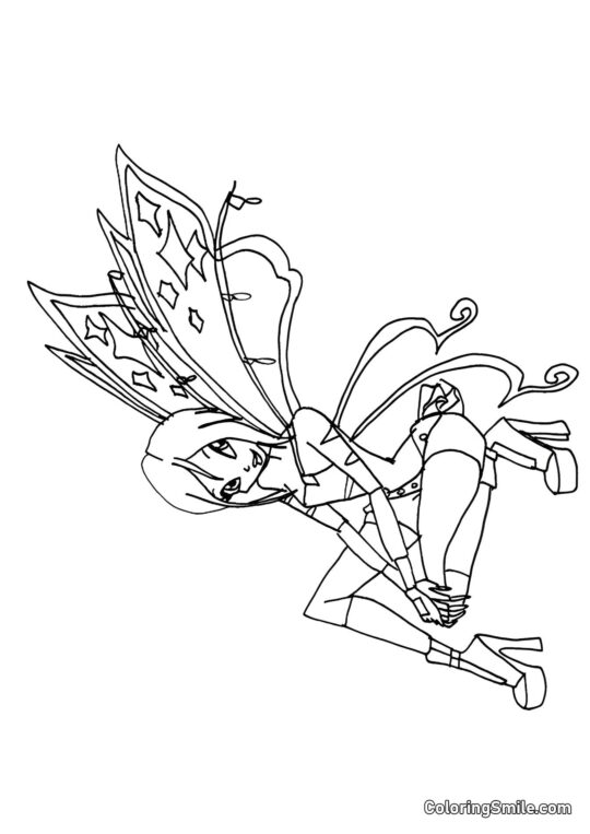 Wróżka Tecna - Kolorowanka