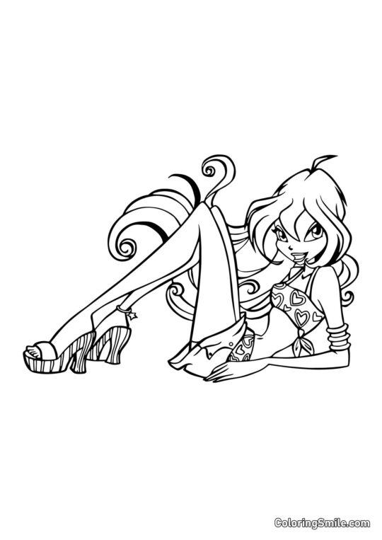 Bloom w Topie w Serduszka - Kolorowanka