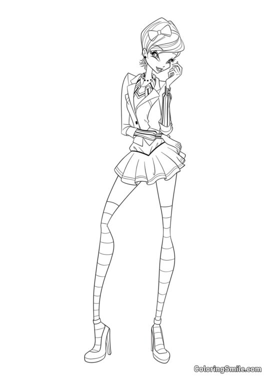 Winx Tecna Bon Ton - Kolorowanka