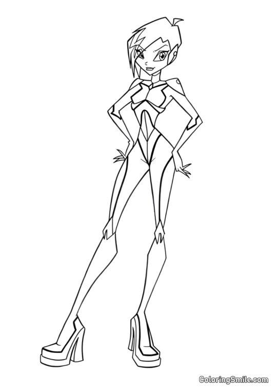 Tecna w Kostiumie - Kolorowanka