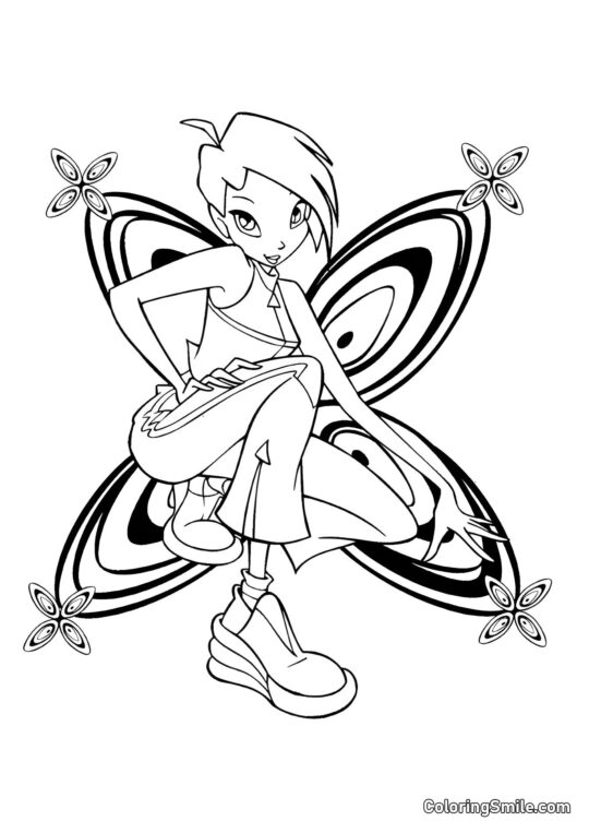 Tecna Motyl - Kolorowanka