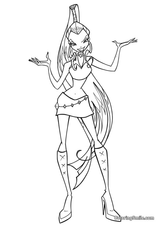 Czarownica Trix Icy - Kolorowanka