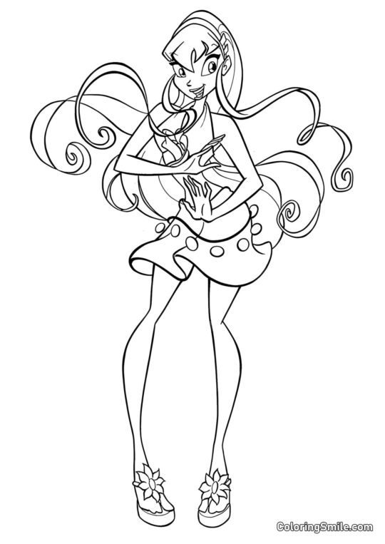 Strój Stelli - Kolorowanka