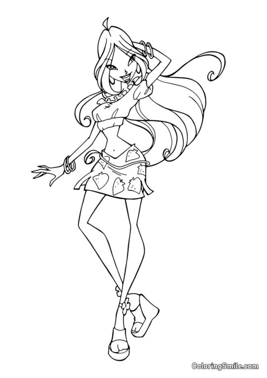 Flora – Fashionistka - Kolorowanka