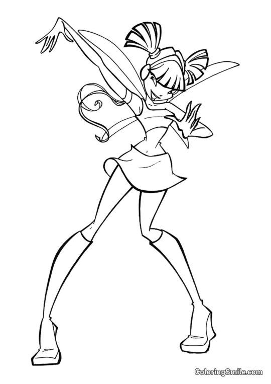 Musa Przygotowuje się do Tańca - Kolorowanka