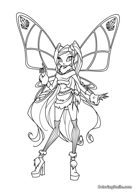 Winx Stella Lovix - Kolorowanka