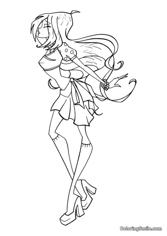 Pocałunek Flory - Kolorowanka