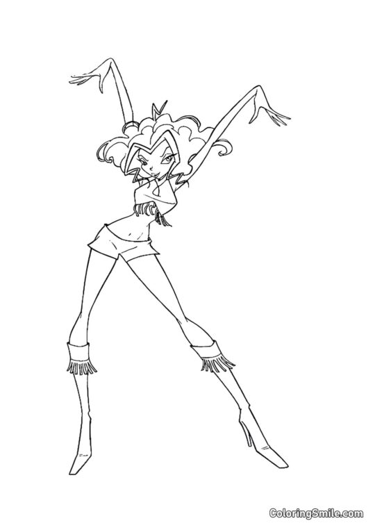 Czarownica Trix Stormy - Kolorowanka