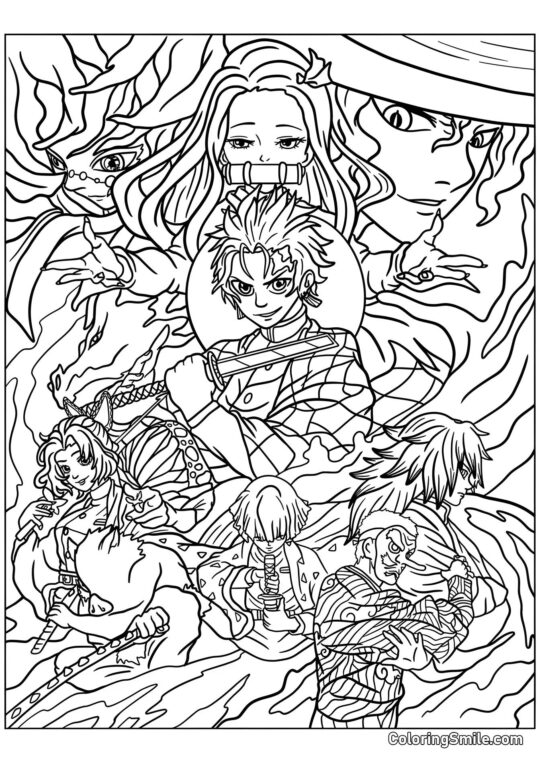 Demon Slayerzy - Kolorowanka