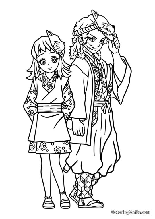 Makomo i Sabito - Kolorowanka