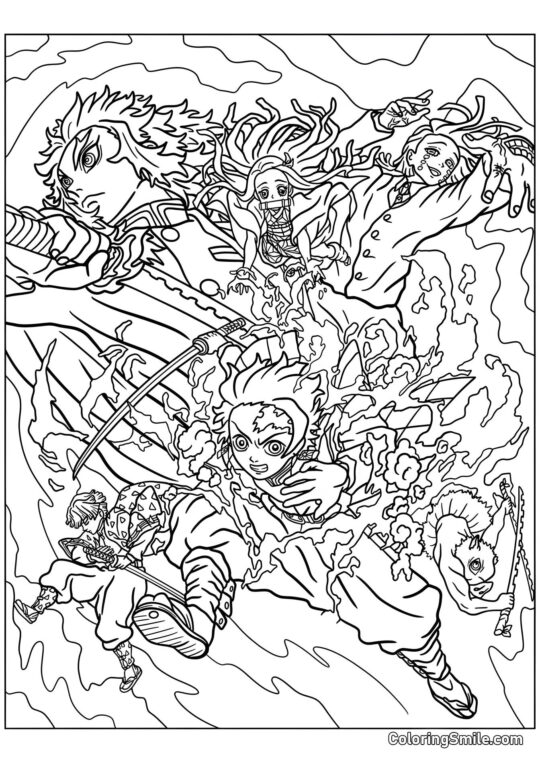 Demon Slayer Kimetsu no Yaiba - Kolorowanka