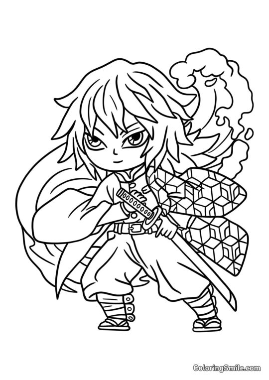 Giyu Tomioka - Kolorowanka