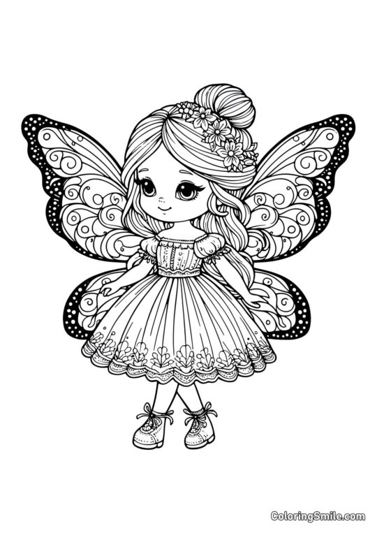 Lalka wróżka - Kolorowanka