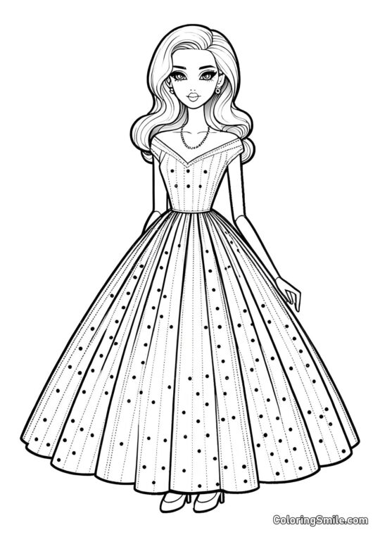 Modna lalka - Kolorowanka