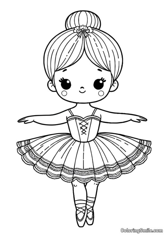 Lalka baletnica - Kolorowanka