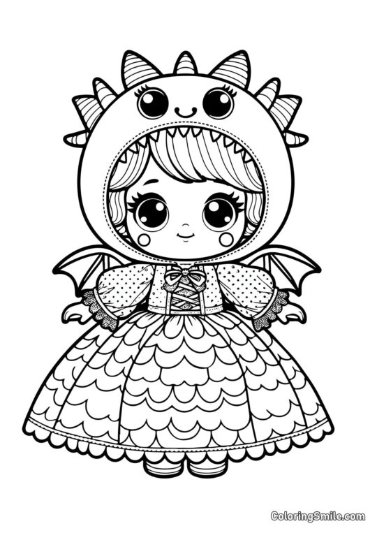 Lalka smoka - Kolorowanka