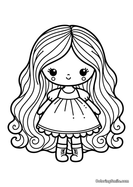 Urocza lalka niemowlęca - Kolorowanka