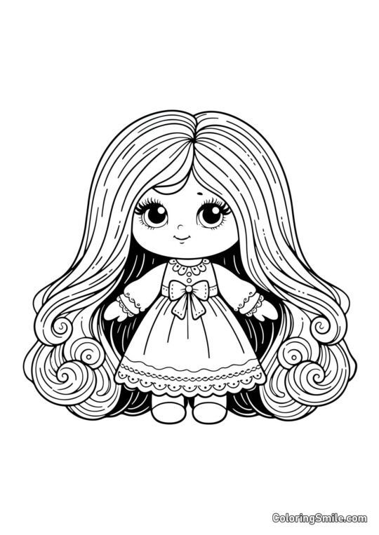 Modna lalka dla niemowląt - Kolorowanka