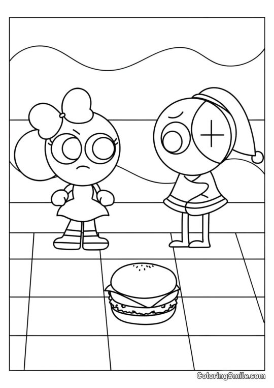 Astro, Poppy i Cheeseburger - Kolorowanka