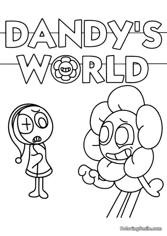 Dandy i Astro - Kolorowanka