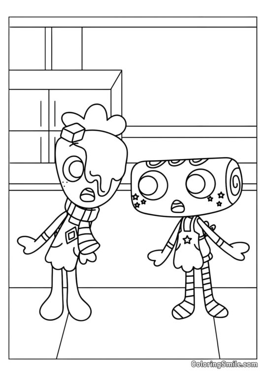 Cosmo i Sprout z Dandy’ego Świata - Kolorowanka