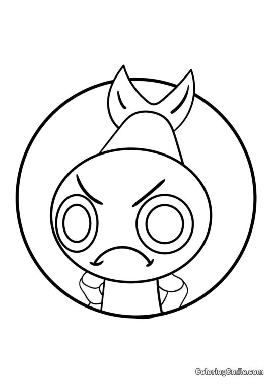 Portret Shrimpo z Dandy’ego Świata - Kolorowanka