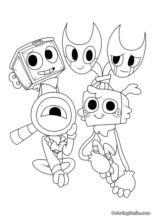 Roger, Boxsten, Gub oraz Razzle i Dazzle - Kolorowanka