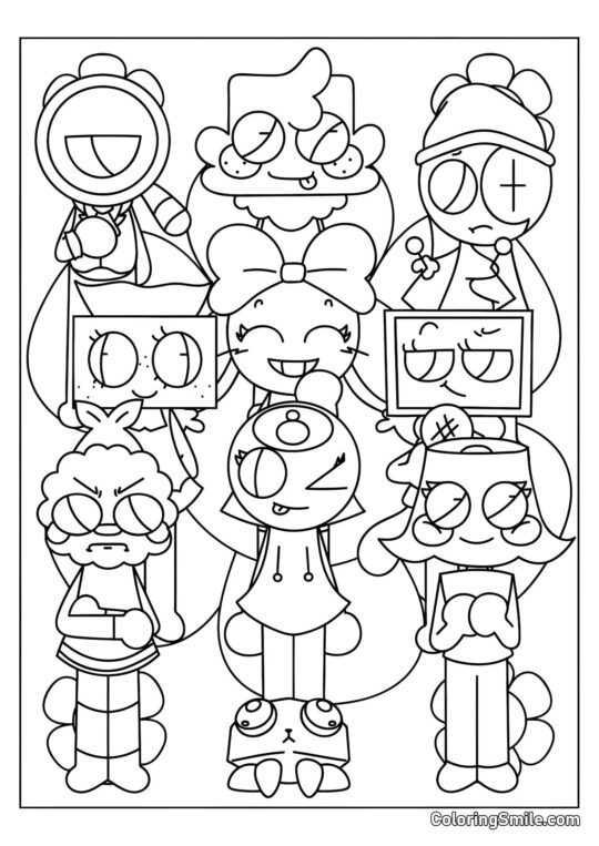 Toonie z Dandy’ego Świata - Kolorowanka