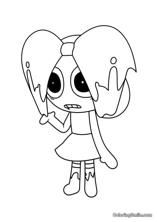 Skręcony Poppy - Kolorowanka