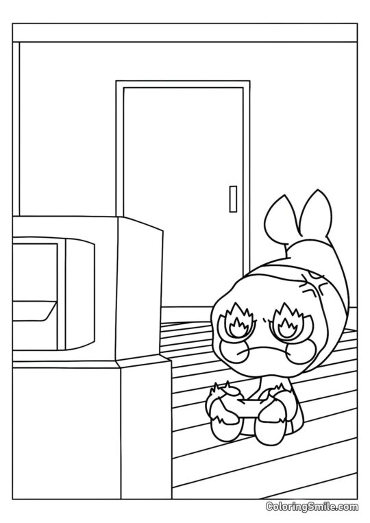 Shrimpo grający w gry wideo - Kolorowanka