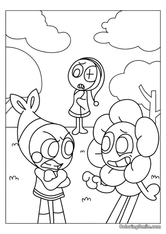 Shrimpo, Dandy i Astro - Kolorowanka